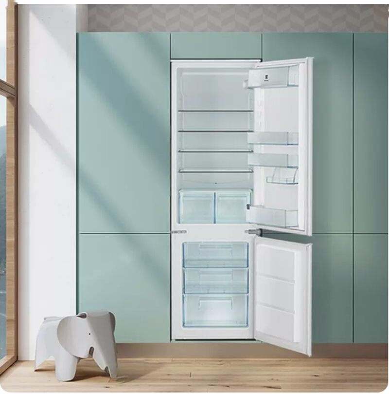 伊莱克斯 冰箱 ENN2814COW进口275L嵌入式双门家用电全嵌入式冰箱