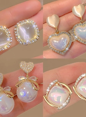 人鱼姬仿珍珠耳钉春夏女2026年新款潮法式高级感耳饰复古气质耳环