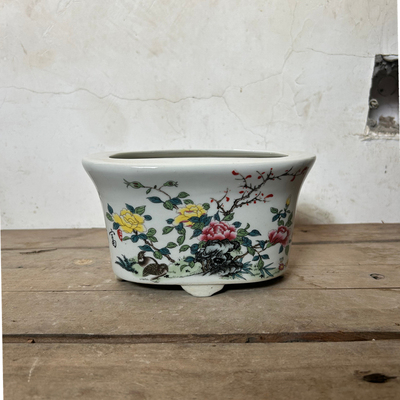 景德镇陶瓷仿古粉彩花卉花盆