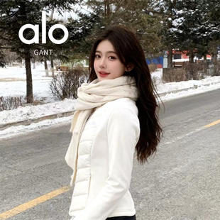 外套保暖轻薄女款 90%白鸭绒修身 羽绒服 秋冬新款 ALOGANT正品