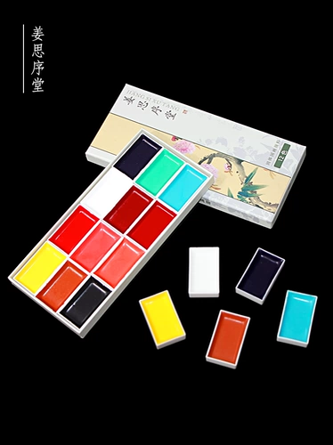 Зал Сучжоу Цзян Сысу 18.12.24 Цветной набор для начинающих, сплошная китайская живопись, тщательные картины от руки для пейзажных картин с цветами и птицами