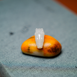 秋会长的和田玉新疆天然白玉籽料NGTC国检大证三通手串念珠配饰