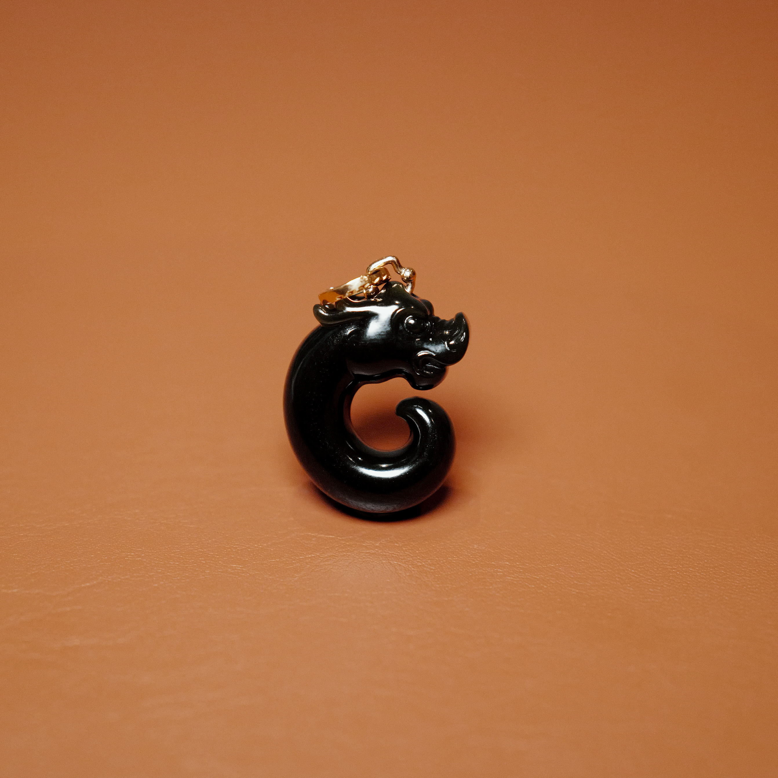 秋会长的和田玉玉猪龙黑青子料