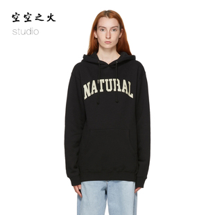 Museum Peace 黑色Natural文字连帽卫衣 Quiet 海淘现货