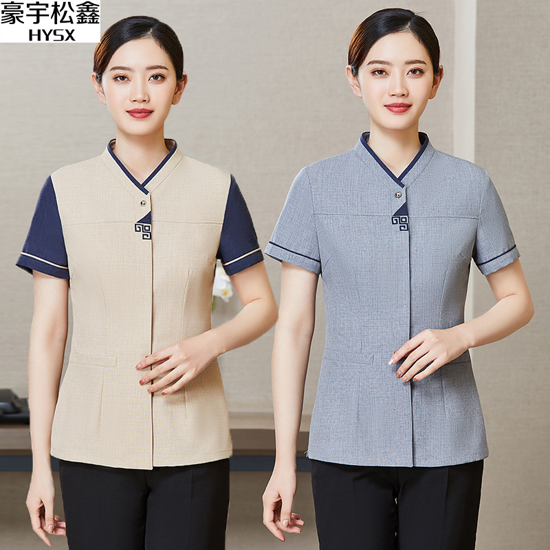 夏季保洁工作服短袖PA宾馆客房酒店保洁员阿姨物业保洁工作服套装