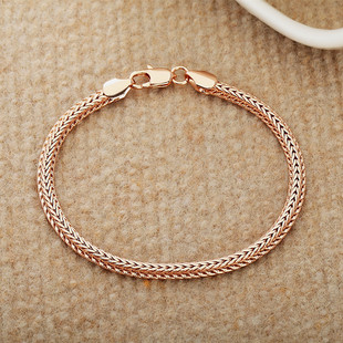 饰品镀玫瑰金手链个性 韩版 男士 新款 简约黄白金佛珠男生手环 时尚