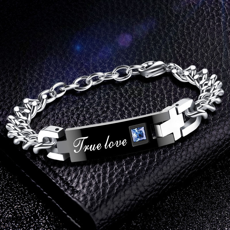 钛钢链条男士手链韩版个性潮手饰手镯单身简约手环首饰品学生潮人