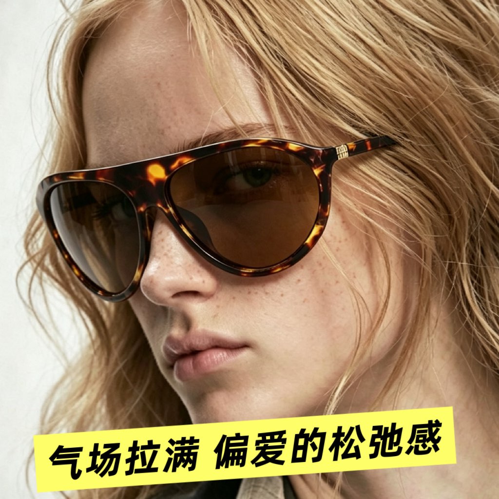 大框眼镜墨镜女高级感男酷飞行员眼镜复古流行款防紫外线太阳眼镜