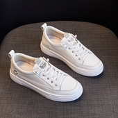 运动鞋 真皮时尚 百搭休闲板鞋 女2025年春秋水钻平底单鞋 子潮 小白鞋