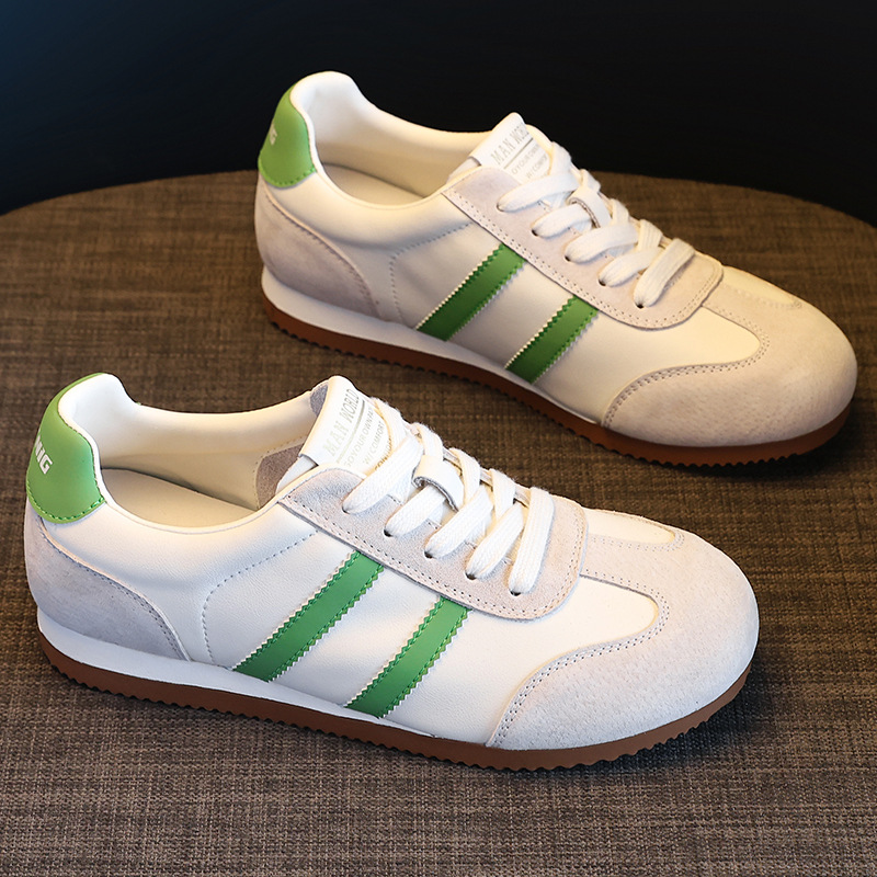 真皮平底德训鞋女2025秋季新款