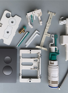 轩斯宝蹲便入墙水箱81322,冲水面板枪灰系坐便器隐藏水箱进排水阀