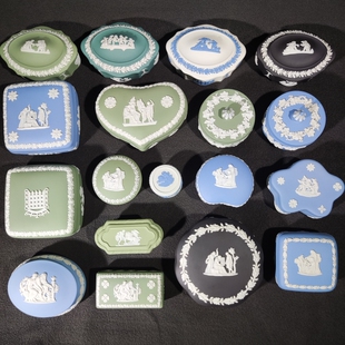 wedgwood 韦奇伍德维基伍德中古玉石浮雕 首饰盒  生日节日情侣