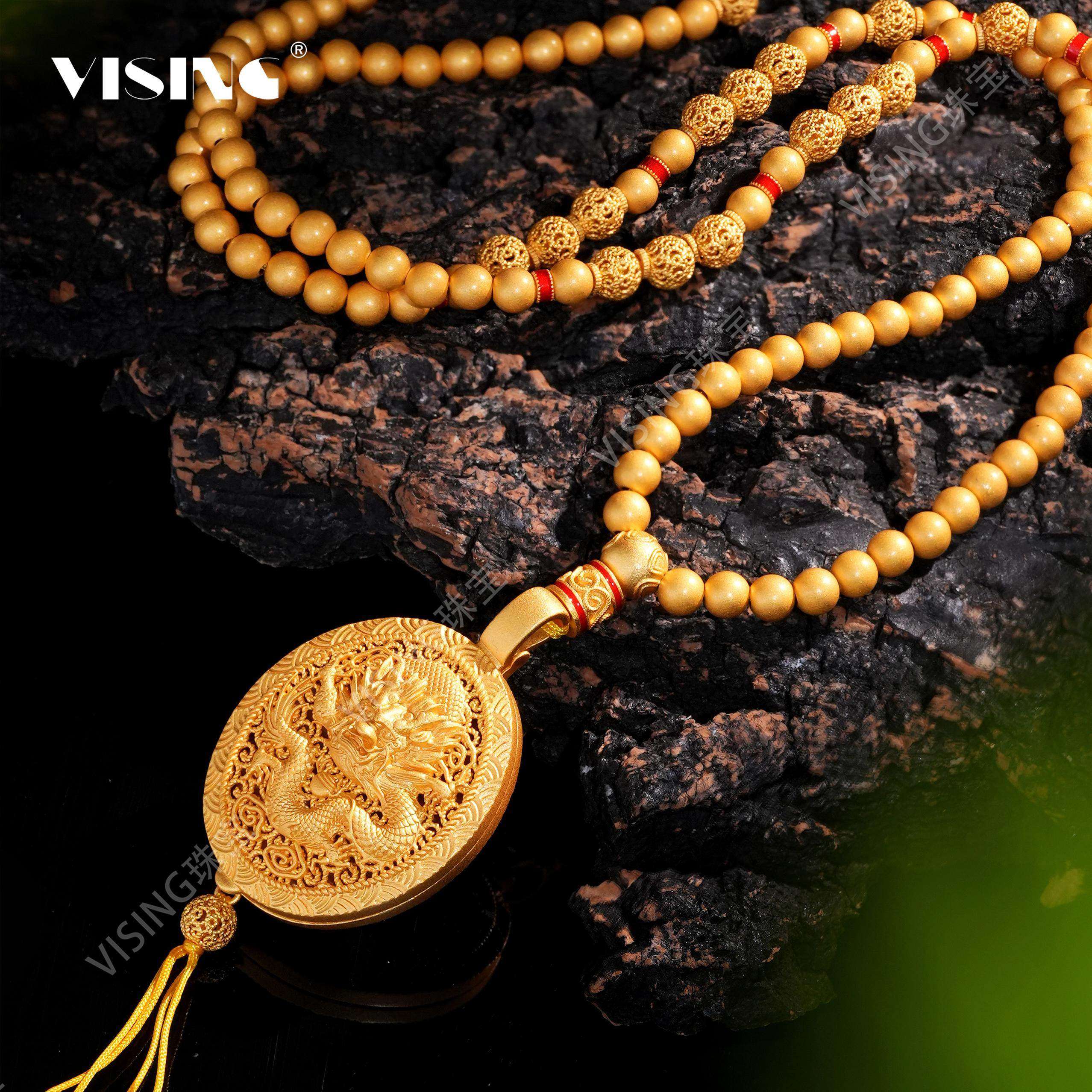 VISING金色古法金龙龙牌如来佛毛衣链国风设计款项链新中式,饰品/流行首饰/时尚饰品新,项坠/吊坠,淘宝优惠券,粉丝福利购,淘宝优惠卷