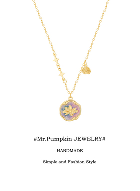 【南瓜先生】睡莲花吊坠项链