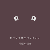 童趣可爱小怪兽耳钉简约小巧精致卡通耳饰女无耳洞儿童耳夹卡通