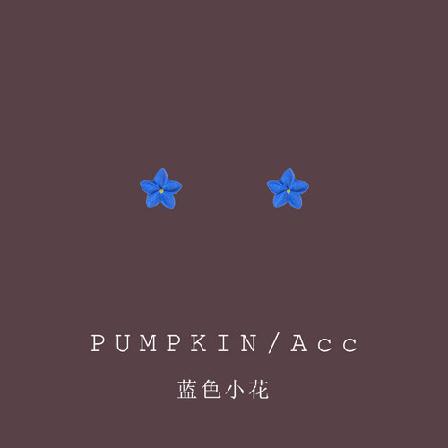 【遇见美好】森系蓝色小花耳钉