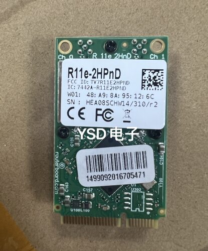 Mikrotik R11e-2HPnD minipci-e 2.4G ROS大功率1W 300M无线