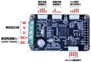 伺服电机驱动板 BLDC三相电机 STM32开发板 FOC控制