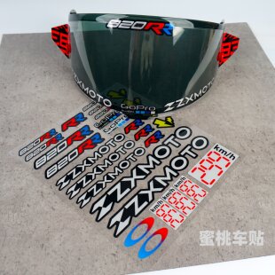 适用于张雪机车820RR 500RR 头盔 镜片贴 比赛摩托GP赞助商贴纸