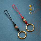 十二生肖本命年吉祥物手机链挂绳黄铜指环扣挂件虎年防丢吊坠礼品