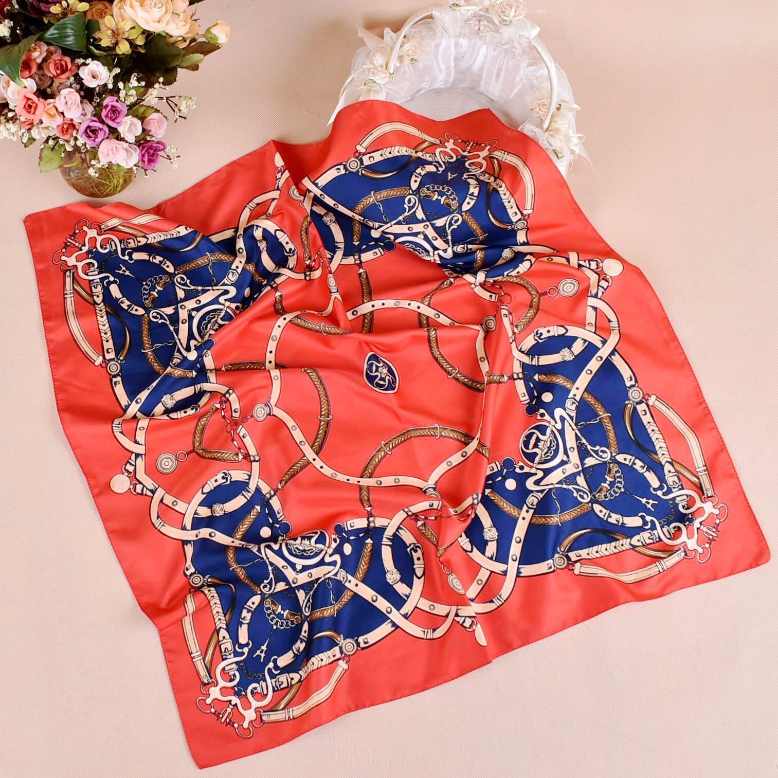 新款斜纹绸70*70方巾印花爱心链条欧美风格scarf女士丝巾现货千缕|msdalam kategori Butik wanita / wanita, baju lace/baju chiffon - dari Buy2taobao.com untuk memberikan perkhidmatan ejen Taobao profesional membeli