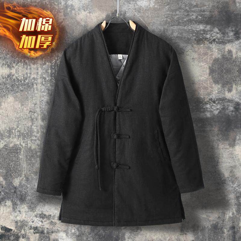唐装秋悉数加厚保暖棉麻棉服