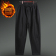 复古纯色小脚裤 秋冬新款 棉麻加绒加厚长裤 青年潮流中式 男士 休闲裤
