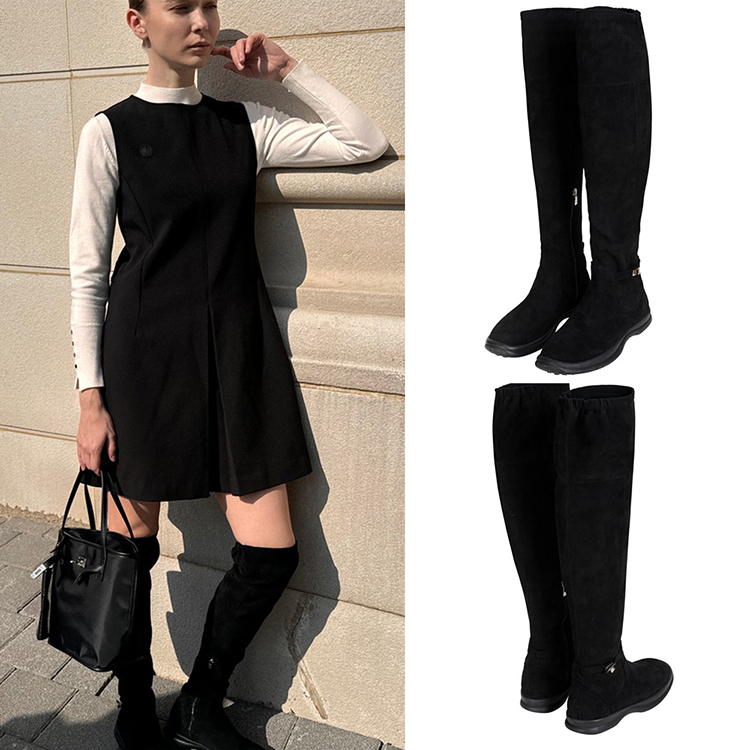 韩国代购ANELL高尔夫穿搭25金属扣简约防滑底运动户外靴子女球鞋