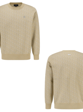 特价韩国代购St ANDREWS高尔夫户外圆领套头印花图案长袖针织衫男