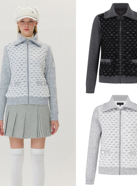 特价韩国代购St ANDREWS高尔夫翻领拉链加厚户外鹅绒长袖外套女