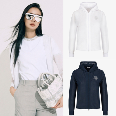 韩国代购southcape高尔夫26春夏户外宽松刺绣连帽运动长袖外套女