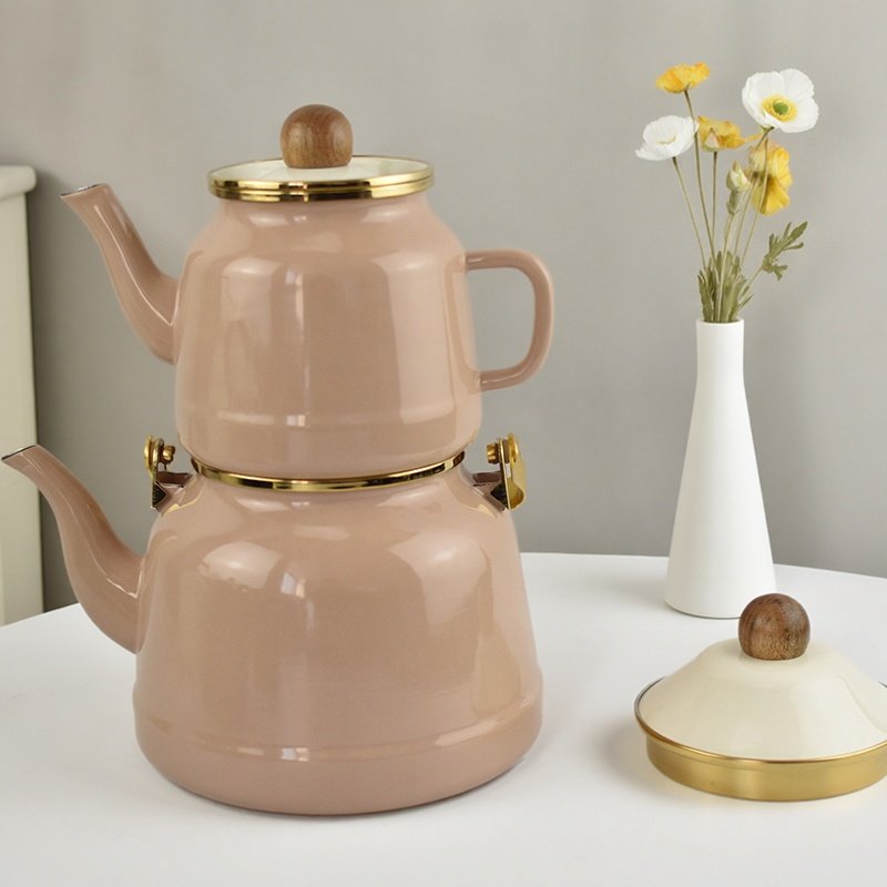 欧式复古搪瓷烧水壶家用套装壶