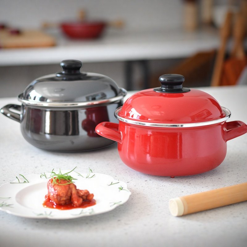 搪瓷双耳汤锅大容量炖锅