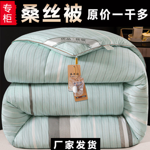 被子冬季桑丝冬被加厚保暖过冬被