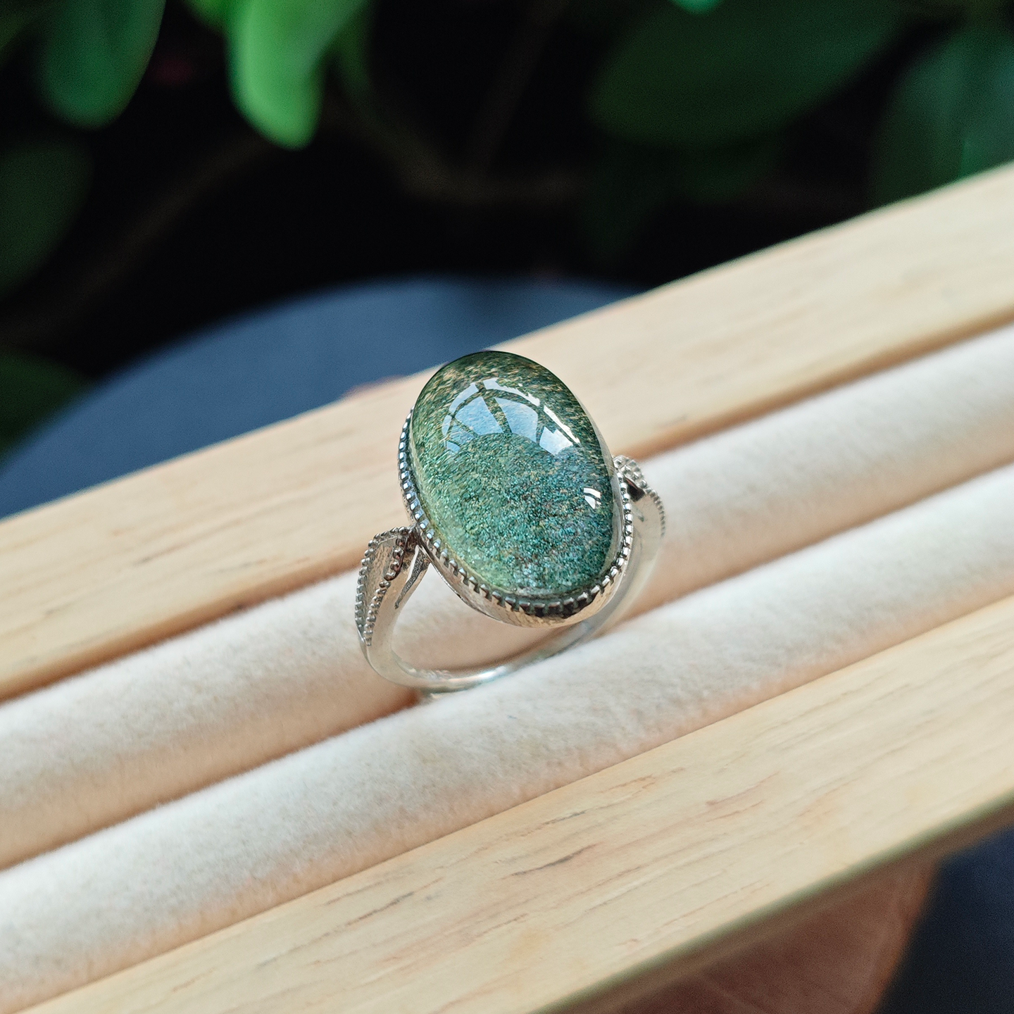 天然绿幽灵水晶五行定制男女款