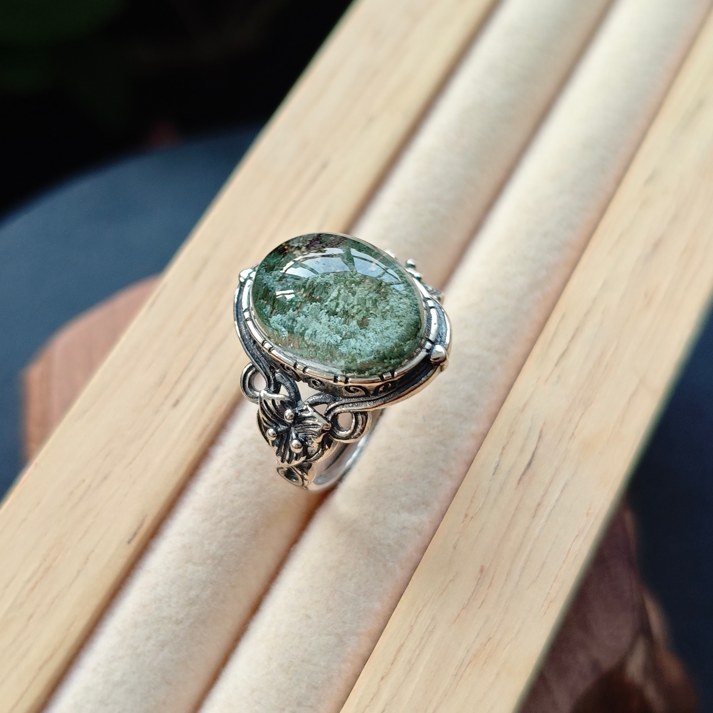 天然绿幽灵水晶五行定制男女款