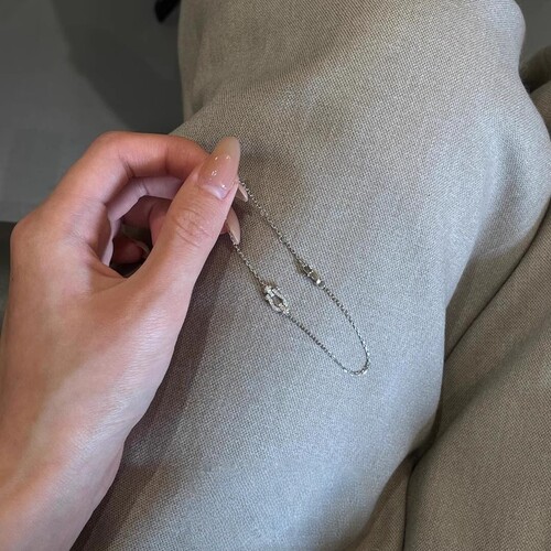 爆闪马蹄扣手链女款轻奢小众