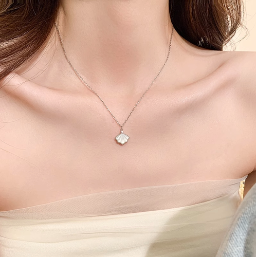 925纯银贝子贝壳项链女轻奢小众