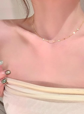 波光闪片项链女款轻奢高级感简约