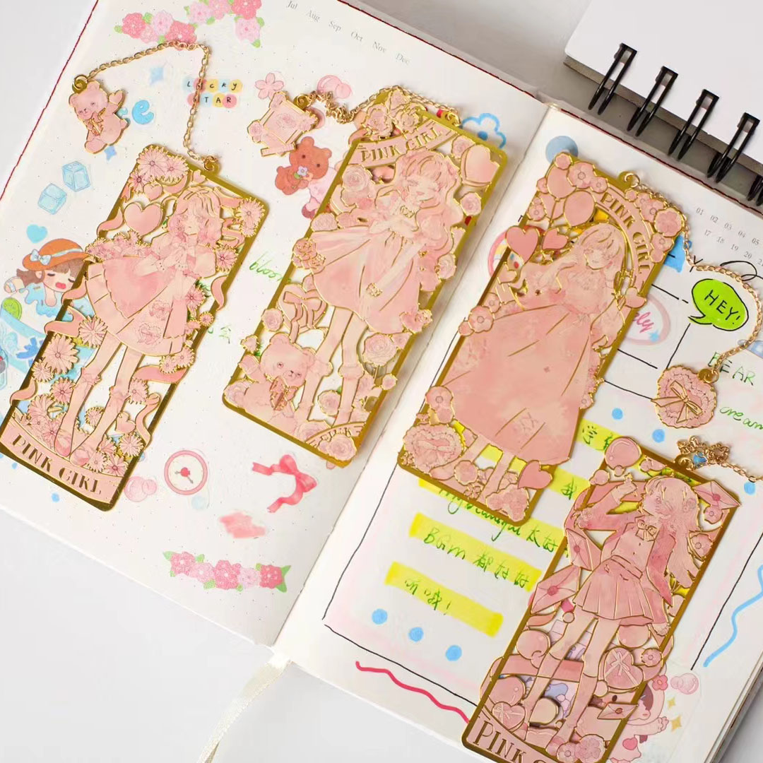 创意镂空可爱学生金属书签礼物