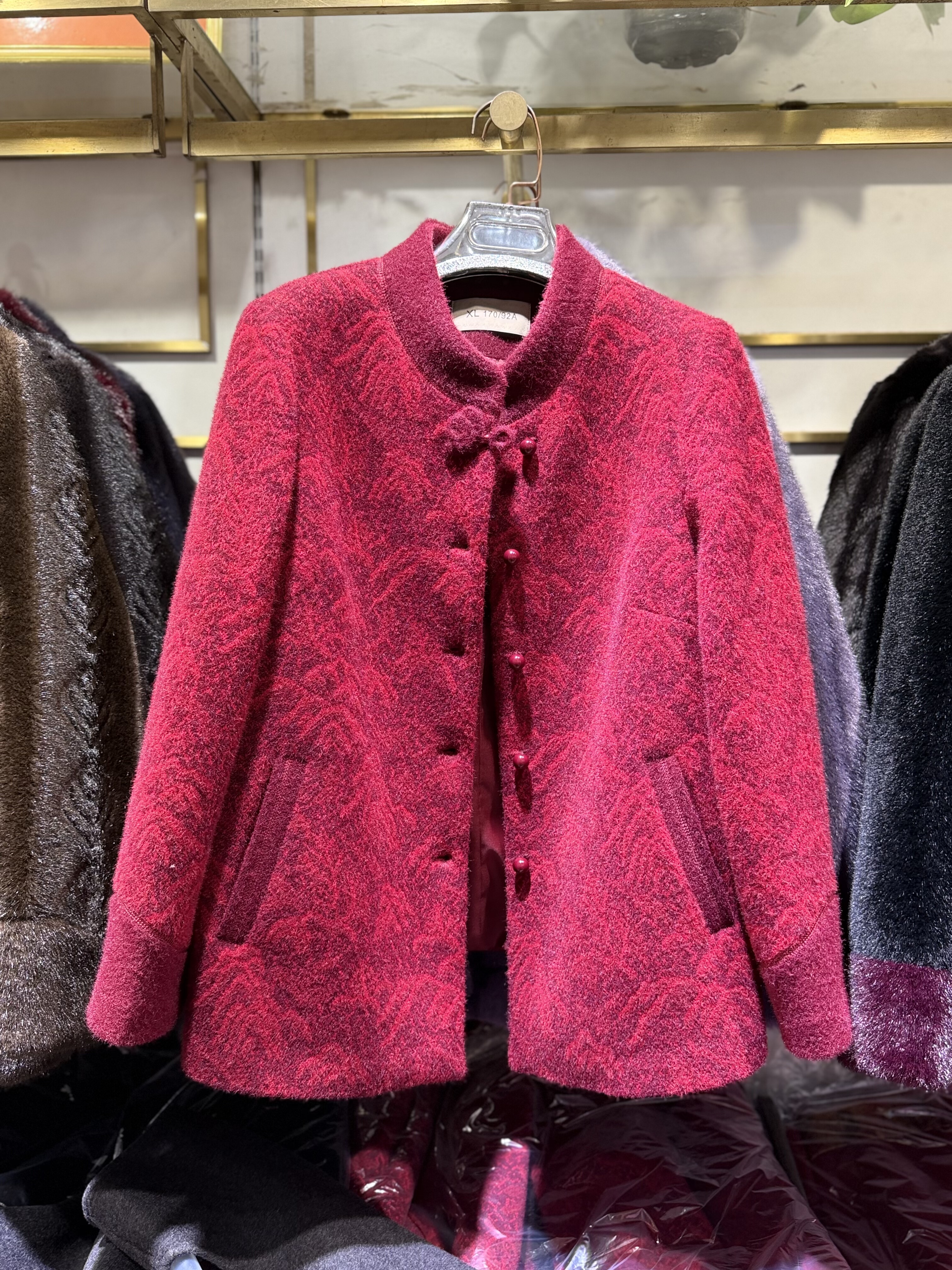 （商场同款专柜发货）25152立领盘扣时尚中老年妈妈冬季百搭外套,女装/女士精品,短外套,淘宝优惠券,粉丝福利购,淘宝优惠卷