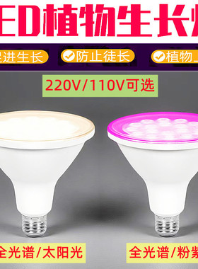 Par38植物生长灯LED花卉多肉种植开花育苗专用220V110V补光增色