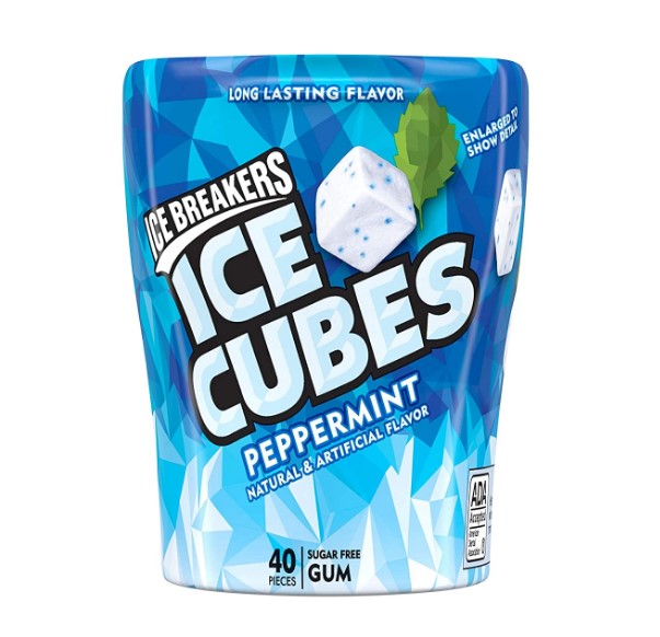 现货美国原装好时ice cubes 酷力冰 原味薄荷 无糖口香糖 冰立方