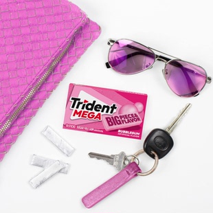 美国原装进口零食Trident/三叉戟木糖醇口香糖全新泡泡 大片装新