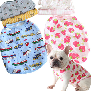 Petstyle法斗卡通保暖棉背心两脚胖狗狗衣服英斗巴哥柯基加菲猫