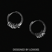 Loxxxis 耳钉钛钢不掉色 小众冷淡风个性 基础款 耳环加五个小圈圈