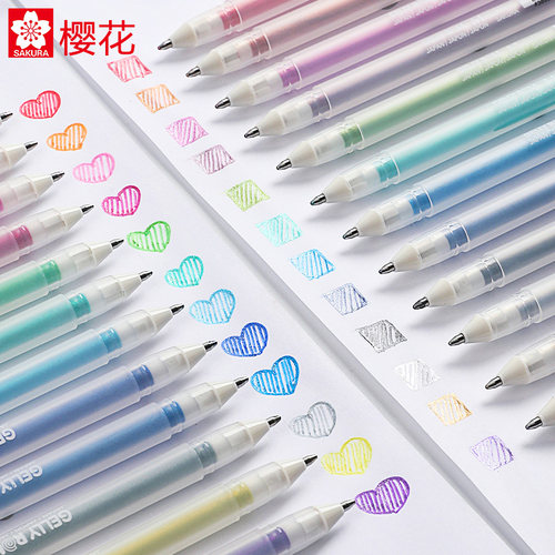 樱花粉色少女亮晶晶写手中性笔
