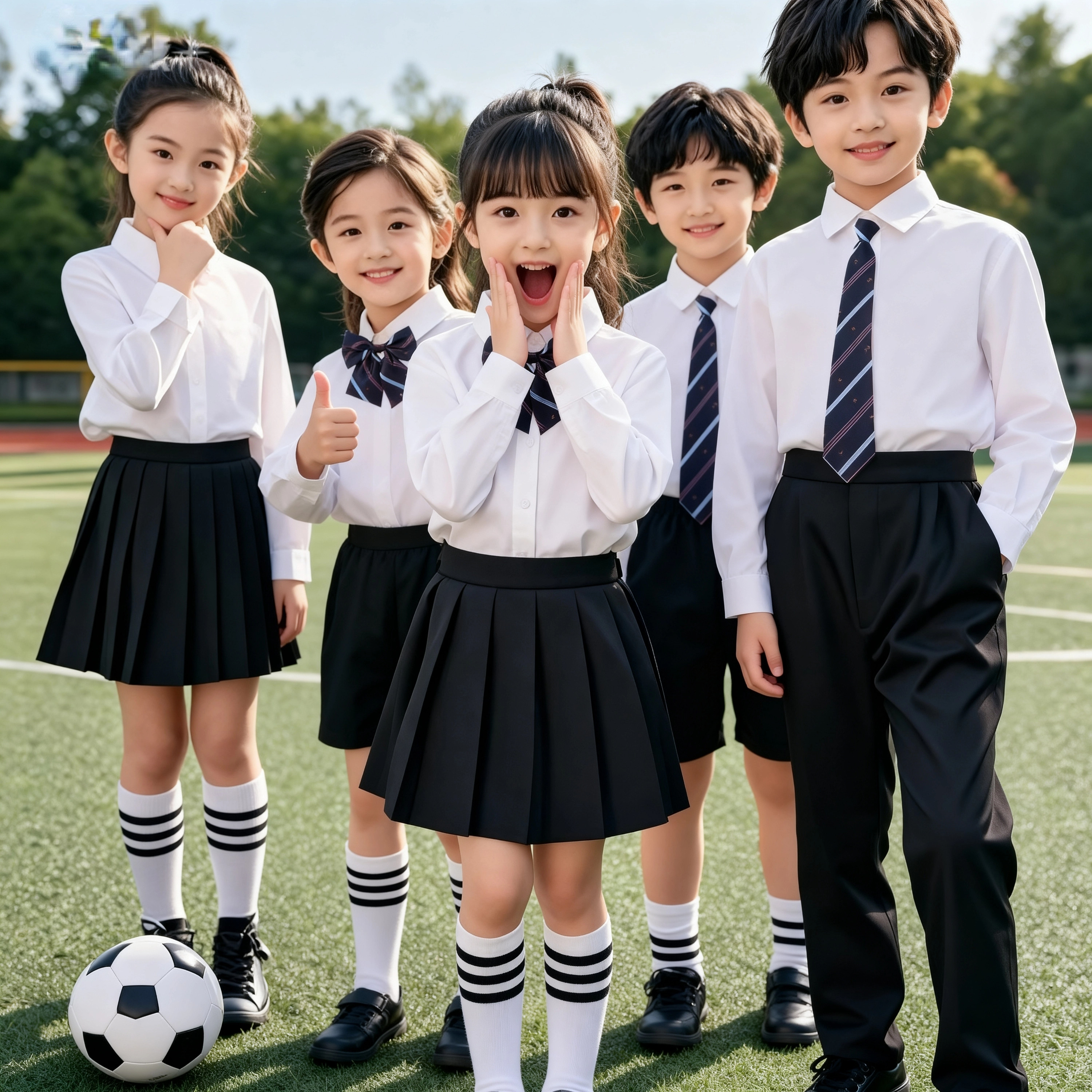 儿童白衬衫男童长袖小学生运动会