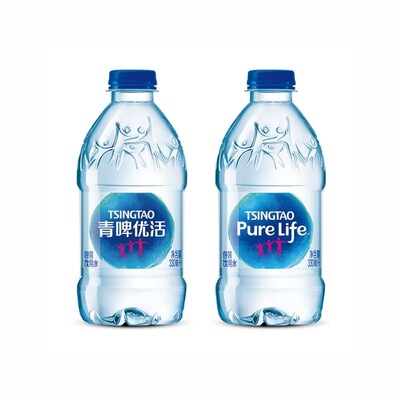 【张艺兴代言】青啤优活饮用水330ml*24整箱小瓶纯净水非矿泉水
