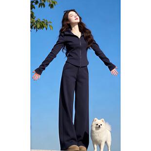 2026超火减龄套装女春秋韩系高级感连帽卫衣外套休闲运动服两件套